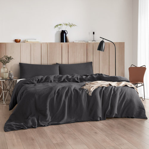 Black King Size Duvet Covers & Sets You'll Love Wayfair
